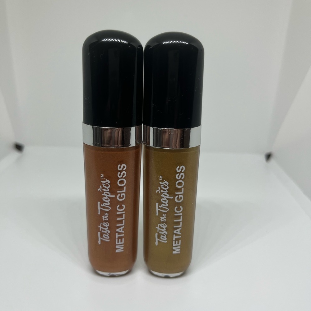 TASTE THE TROPICS METALLIC GLOSS LOT OF‎ 2 LIP STICK HIGH PIGMENT NEW W/O BOX